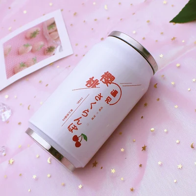 K (350ml) Творческий нержавеющая сталь Япония сок карамельный цвет напиток банки ТЕРМОС Портативный унисекс студентов личности мода соломы чашки - Цвет: K (350ml)