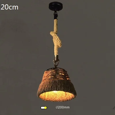 American Loft Decor LED Pendant Lamp Vintage Industrial Hemp Rope Hanging Light Dining Room Lights Fixtures Indoor Lighting (8)