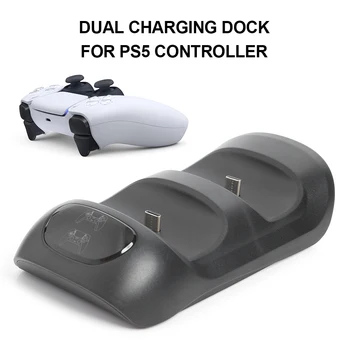 

Dual USB Gamepad Joystick Charging Dock for Sony PlayStation 5 PS5 Portable Game Controller Handle Power Charger Station