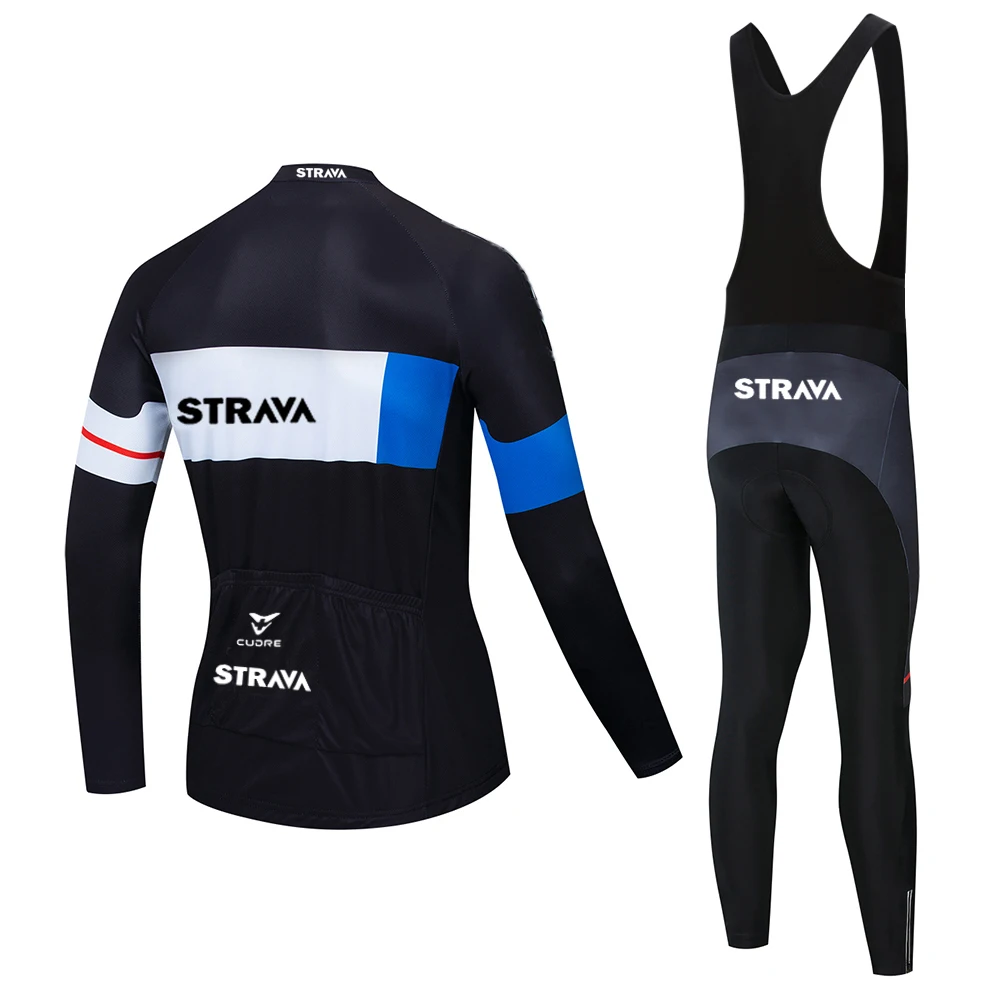 2020 комплект одежды для велоспорта с длинным рукавом STRAVA Pro team джерси мужской