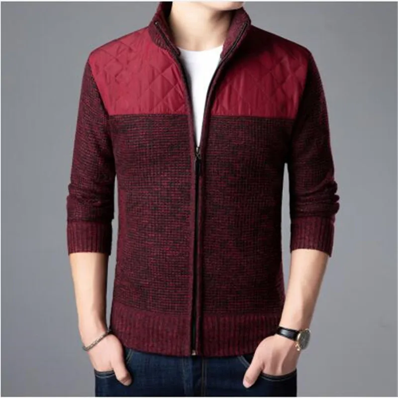 Осенне-зимние однобортные шерстяные пальто, 50%, мужские шерстяные куртки, пальто с отложным воротником - Цвет: 2