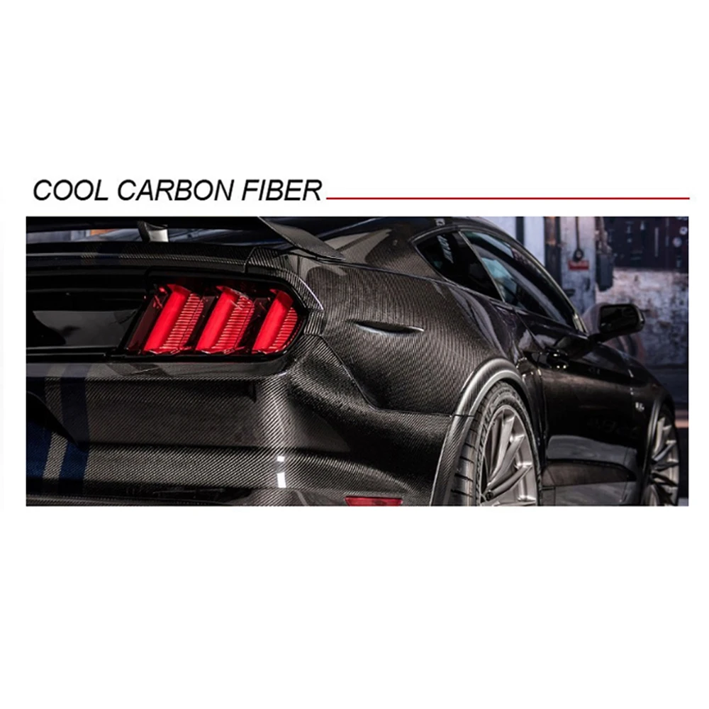 Углеродная наклейка для кондиционера на выходе для Ford Mustang автомобильный интерьерный стикер s