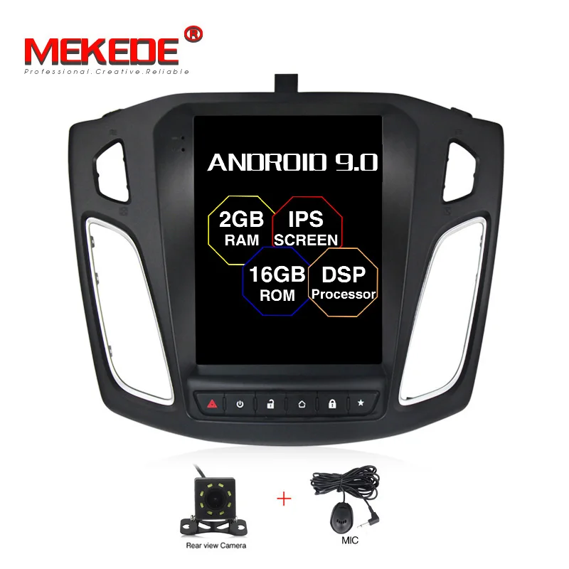 add camera MEKEDE 10,1 дюймов DSP Android 9,0 сенсорный экран автомобиля радио ForFord Focus 2011 2012 2013 2Din головное устройство мультимедийный плеер - Цвет: add camera