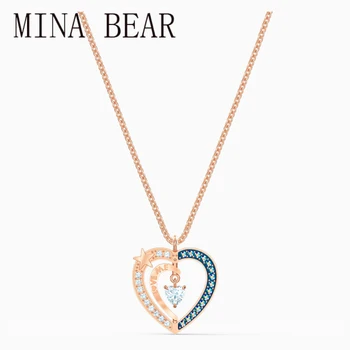 

High quality SWA fashion STARRY NIGHT HEART, exquisite and shiny heart-shaped decoration necklace, best gift for girlfriend