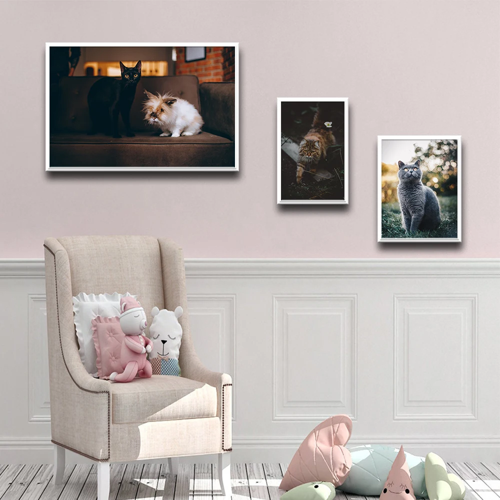 Exquisite Kitty Fashion Photography Canvas Art Prints And Posters Ladies Room Decor Paintings For Living Wall | Дом и сад