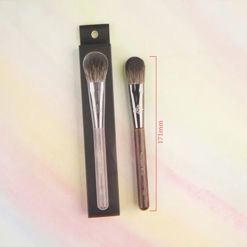 

ArtSecret #113 Foundation Brush Fine Goat Hair Oak Wooden Handle Aluminum Ferrule Face Paint Brushes