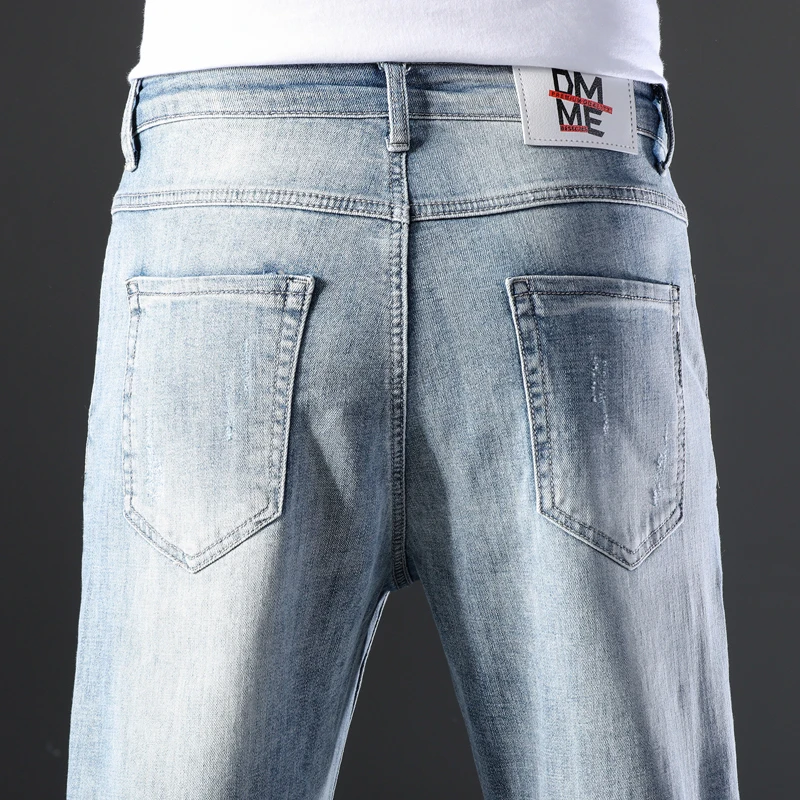 KSTUN Jeans for Men Light Blue SKinny Elasticity 2020 Summer Denim Pants Casual Male Trousers Men's