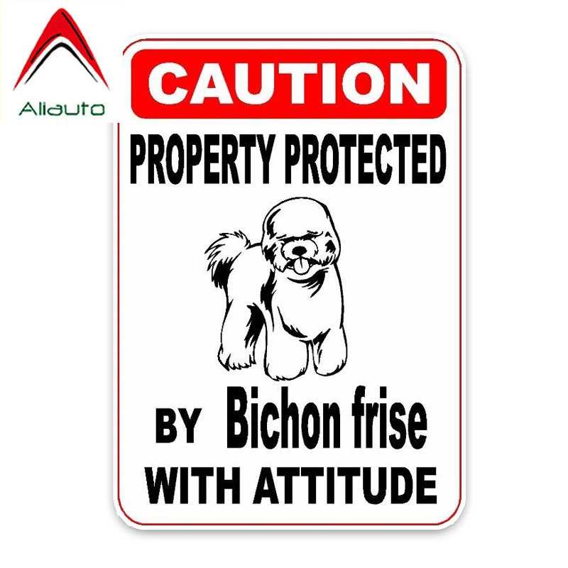 Aliauto прекрасная Автомобильная наклейка защищенная Bichon Frise Виниловая с принтом