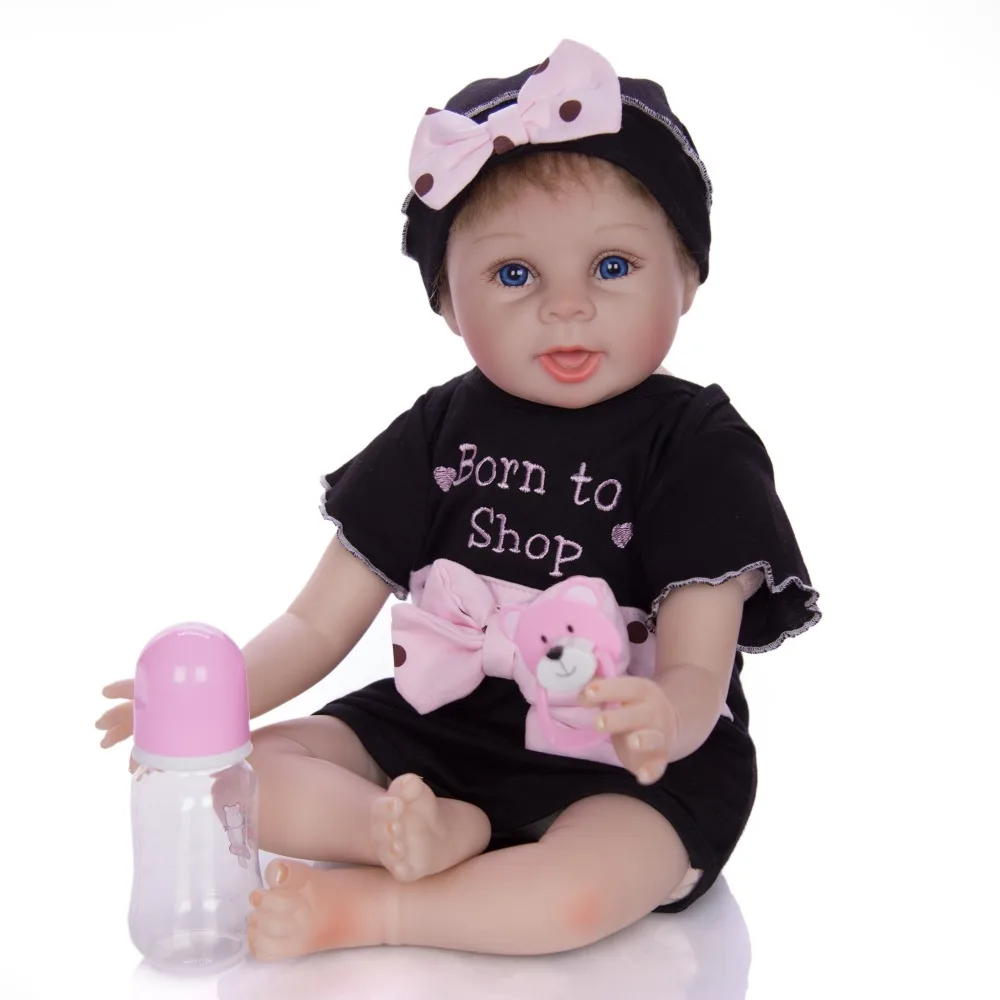 22 дюйма реалистичные Bebe Reborn Мягкие силиконовые детские куклы reborn мягкие милые Новорожденные девочки Младенцы живая кукла дети подарок игрушки