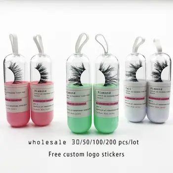 

FOXYFOX Eyelash Packaging Box Custom Logo label 3d Mink eyelashes Box Custom lash box Faux Cils lash empty capsule packaging box