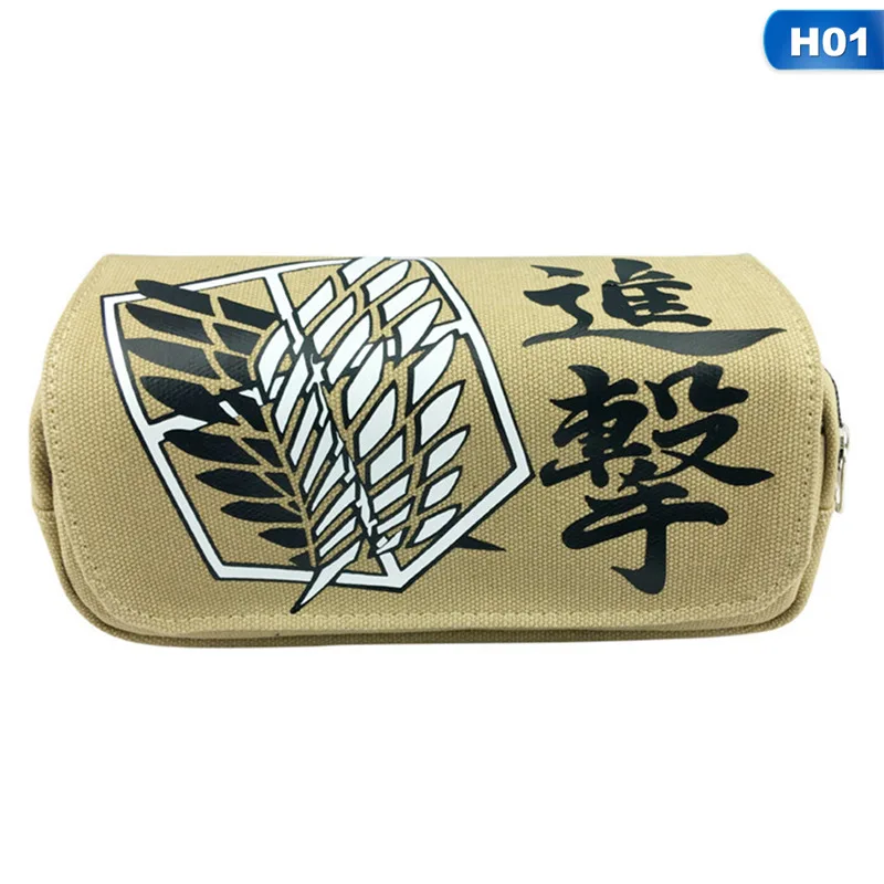 Attack on Titan Scout Regiment пенал из ткани школьный мультфильм сумка косметичка на молнии