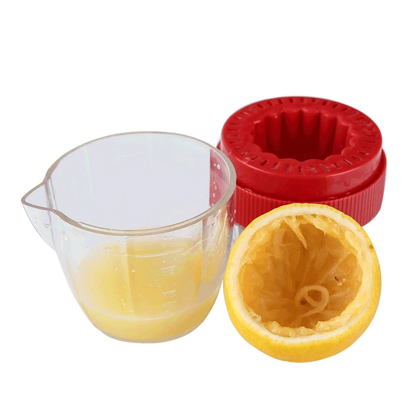 Lemon Squeezer LMETJMA Plastic Manual Orange Press Cup Citrus Squeezer Lid Pour Spout Fruit Tools