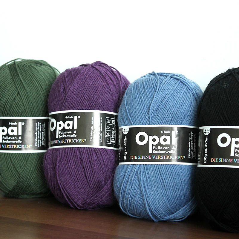 1*100g ball Opal wool yarn Uni 4ply yarn Sock Yarn 75% wool, 25% polyamide/ Nylon  socks knitting yarn 4