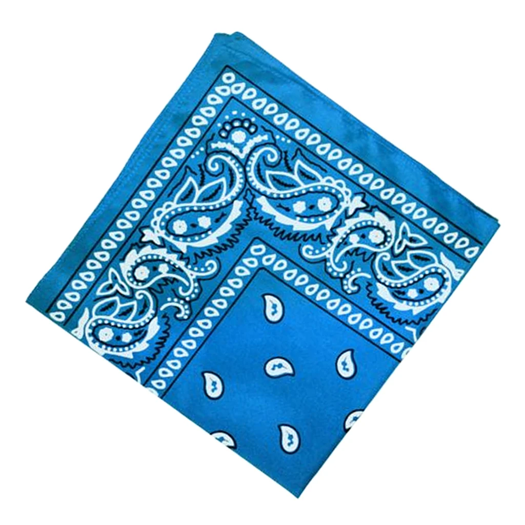 Hip Hop Bandana Headwear  100% Cotton Paisley Cowboy Bandana Scarf Head Wrap Neck Wristband Handkerchief punk Turban Head Scarf