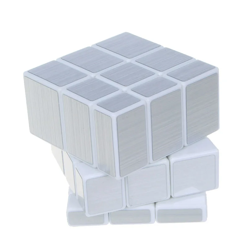 ShengShou Зеркало 3x3x3 волшебный куб 3x3 Cubo Magico Профессиональный Neo скоростной куб головоломка антистрессовые игрушки для детей - Цвет: White-Base-Silver