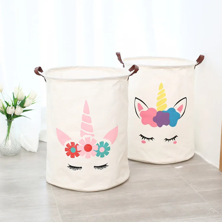 40x50cm Folding Laundry Basket Toy Storage Box Eco-Friendly Super Large Bag Canvas Washing Dirty Clothes Big Basket Organizer