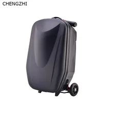 CHENGZHI, 20 дюймов, ленивый скутер, чемодан, алюминиевый сплав, чехол на колесиках, для взрослых, багаж для путешествий