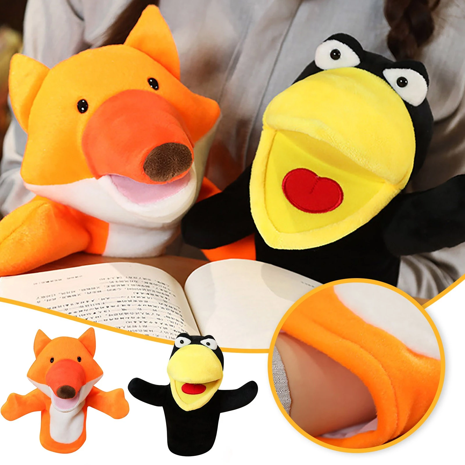 Medic Het spijt me Speeltoestellen Innovatieve Handpop Moving Mond Ouder kind Interactie Handpoppen Pluche Pop  Leuke En Comfortabele Pluche Poppenspel|null| - AliExpress