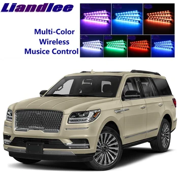 

LiandLee Car Glow Interior Floor Decorative Seats Accent Ambient Neon light For Lincoln Navigator MK3 2007~2018