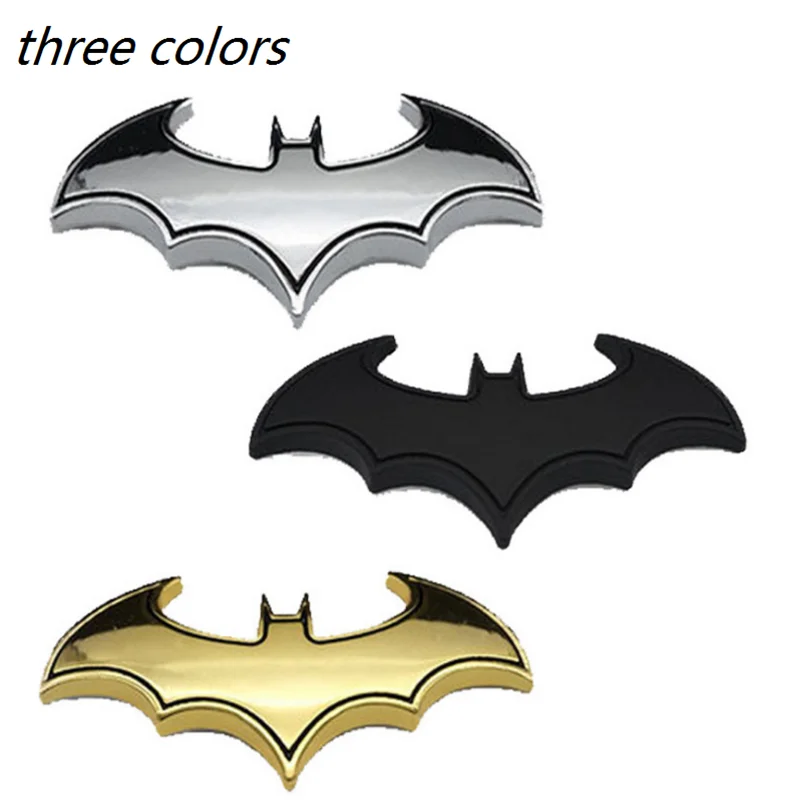 

1Pcs 3D Car Stickers Cool Metal Bat Auto Logo Car Styling Metal Batman Badge Emblem Tail Decal Motorcycle Car Accessories