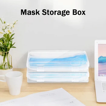 

Transparent Disposable Face Mask Storage Box Health Clean Maintenance Tool Small Items Watch Box Container Case for All Masks