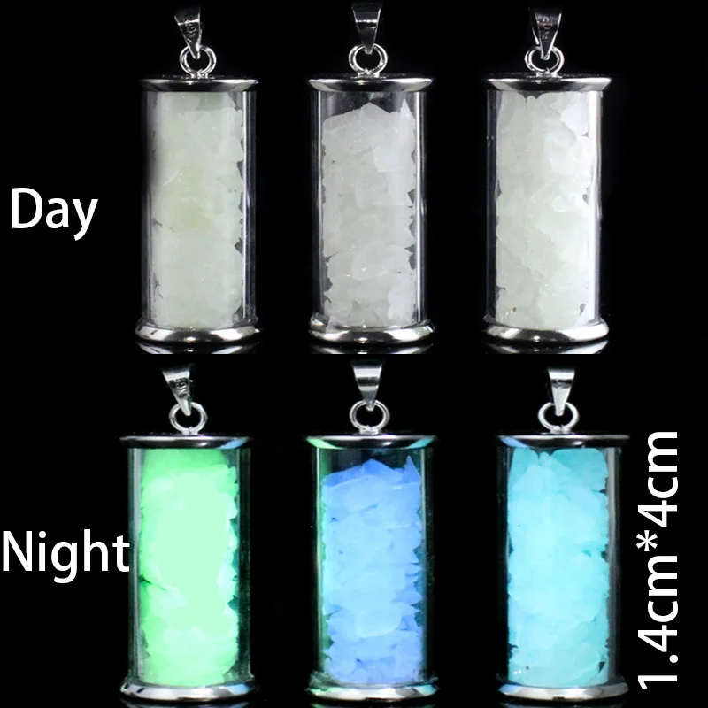 2021 Halloween Luminous Wishing Bottle Pendant Glass Natural Stone Drifting Necklace Glow In The Dark | Украшения и аксессуары