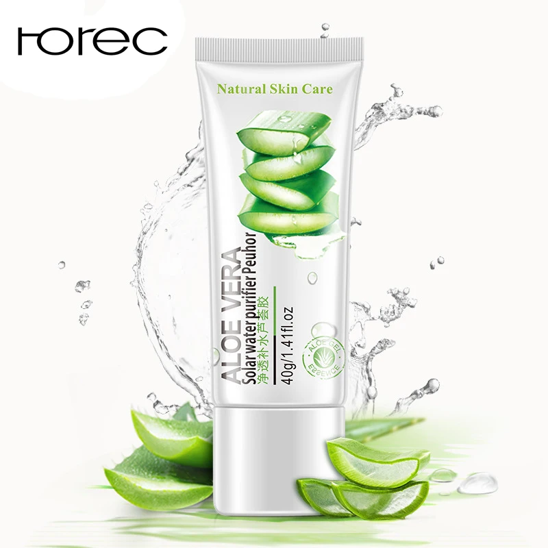 ROREC натуральный алоэ вера Гладкий гель от Акне Отбеливающий Лечебный крем для