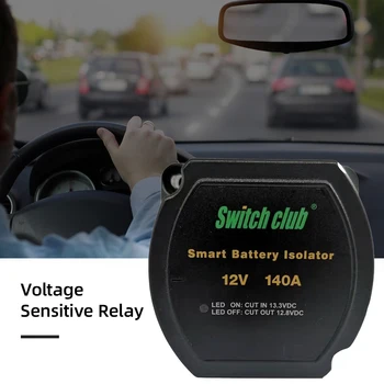 

12V 140A Battery Isolator Dual Battery Isolator Voltage Sensitive Relay VSR Automatic Charging for RV Off Road Marine ATV UTV