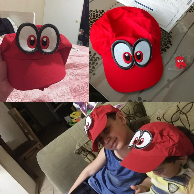 Головной убор для игры в Super Mario Bros Odyssey реквизит косплея хлопковая Красная шапка