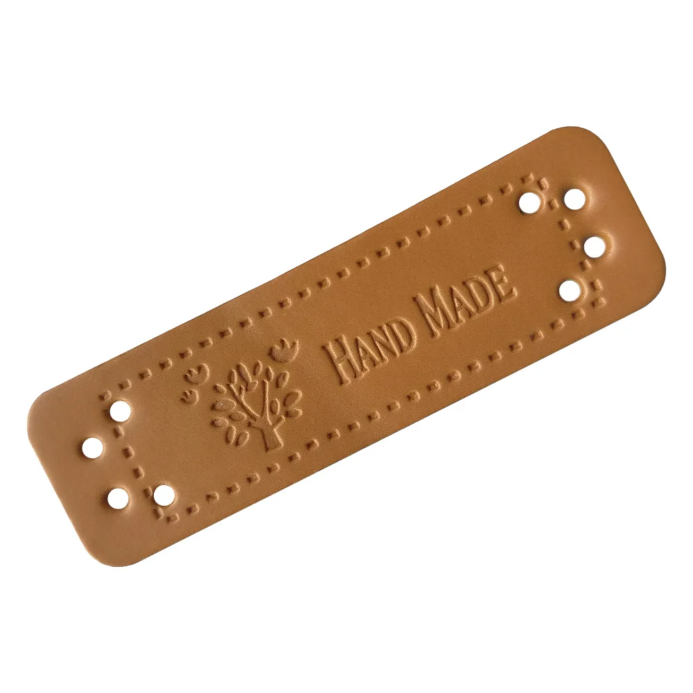 Hand Made Leather Tags For Clothing Diy Accessories For Gift Handcraft Leather Label Handmade Clothes Labels With Tree leather labels clothing labels leather tags garment labels