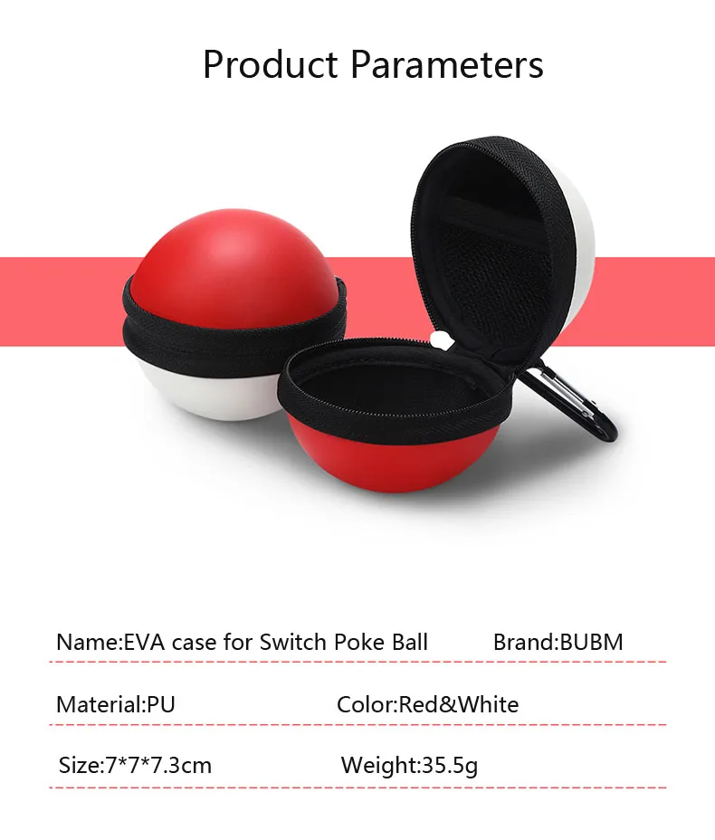 BUBM EVA чехол для Nod Switch Poke Ball Plus контроллер сумка для переноски Чехол Крышка Pokeball Eevee