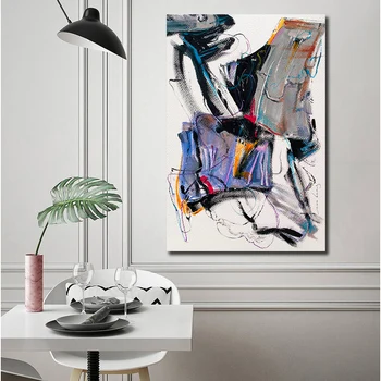 

Large Size Wall Pictures Oil Painting Colors Abstract Wall Art Canvas Print Pictures for Living Room and Bedroom Unframed