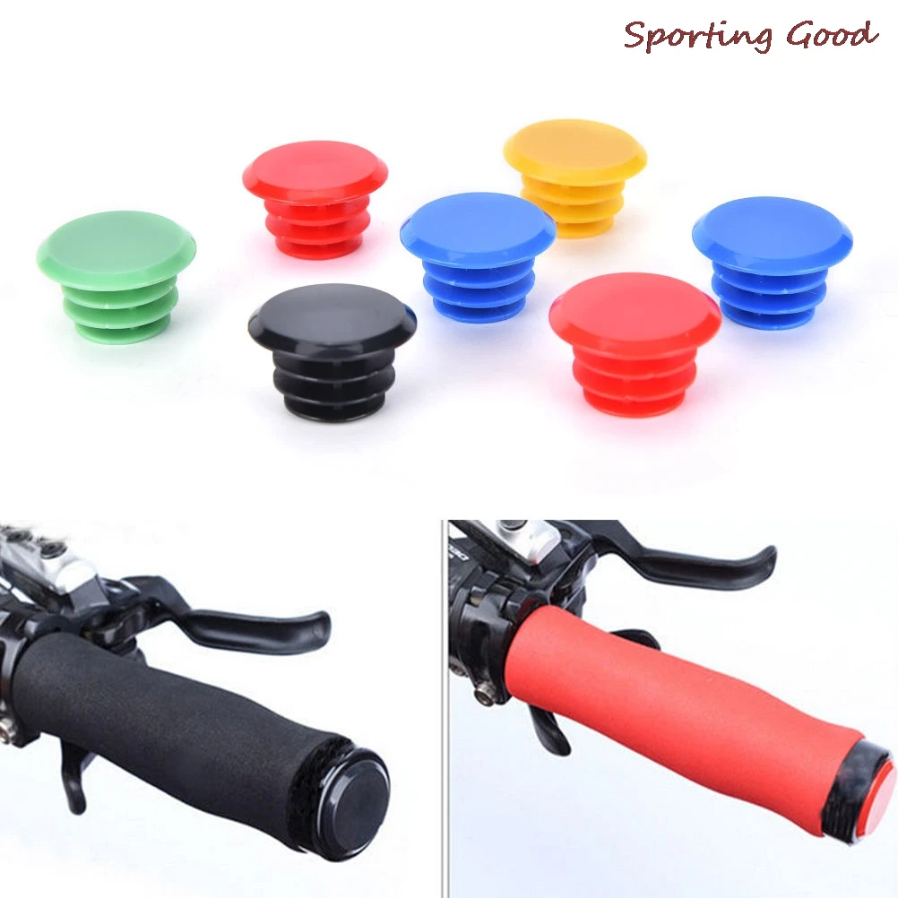 3Pairs/6Pcs Hot Sale Plastic MTB Bike Handlebar Grips Bar End Plugs Bicycle Handlebar Cap Cover Bicycle Accessories Random Color