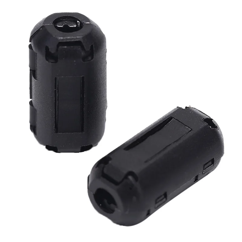 2pcs 5mm Clip-on Ferrite Filter Ring Core for Digital Cables RFI EMI Noise Suppressor Active Components Filters Cable Protector
