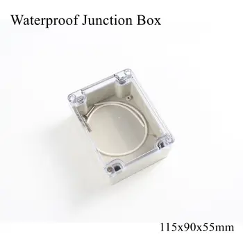 

115x90x55mm Waterproof Plastic Junction Box Transparent Clear Electrical Project Case ABS IP65 Outdoor Enclosure 115*90*55mm