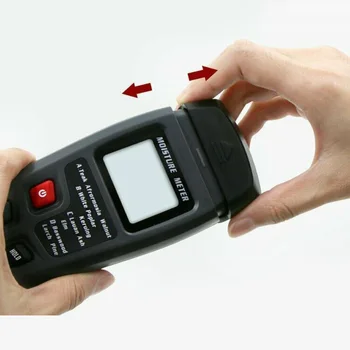 

Gray Wood Moisture Meter Digital LCD Humidity Tester Detector Firewood