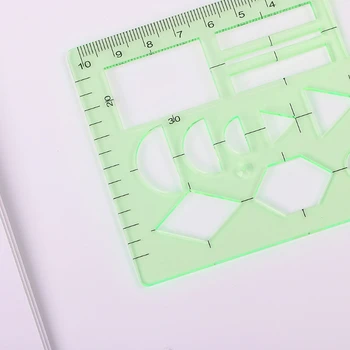 

Pro Plastic Circles Square Round Geometric Template Ruler Stencil Measuring Tool 53CC