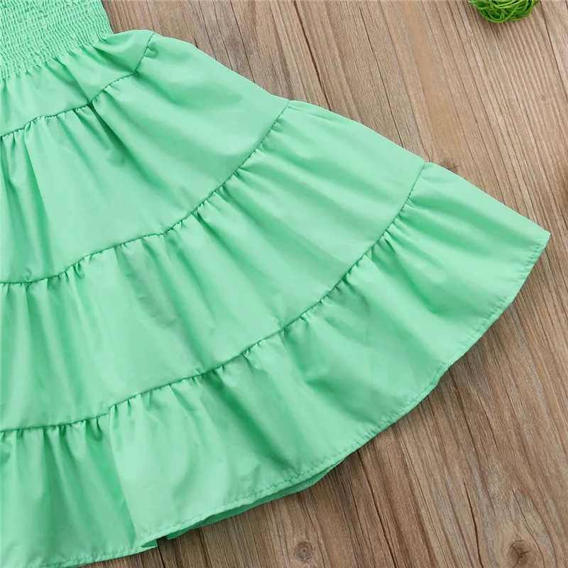 Goocheer новое платье-сарафан для маленьких девочек детское длинное платье покроя «Принцесса», купальные костюмы с завышенной талией пляжная юбка Танцевальная Вечеринка плиссированная юбка-пачка