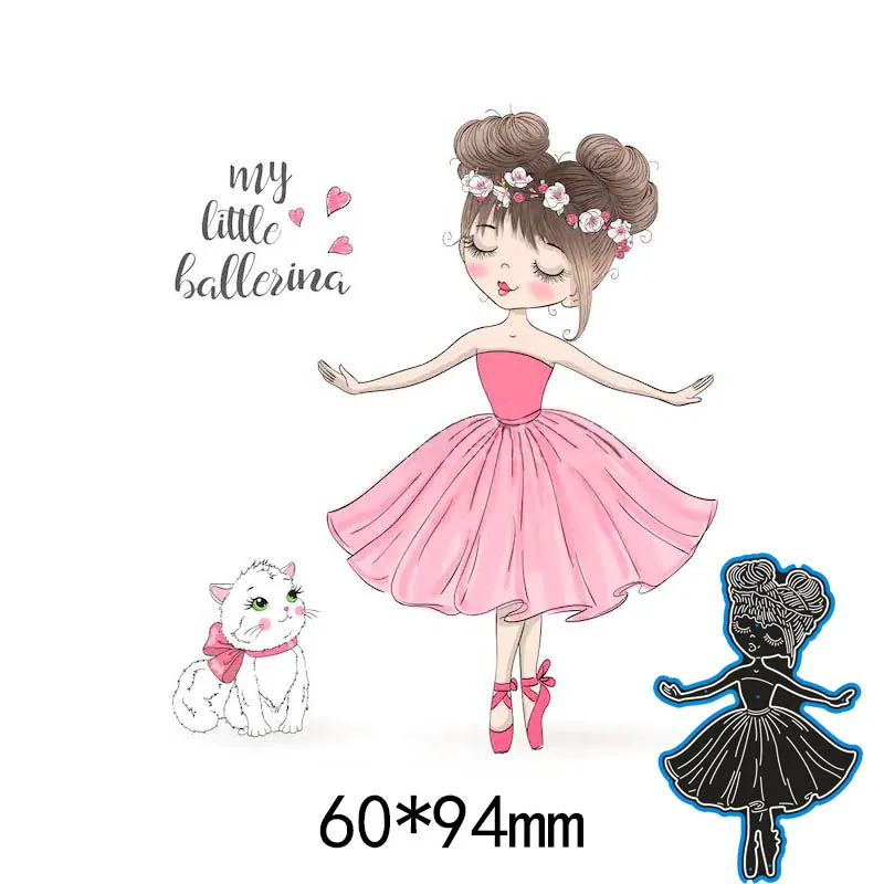 Ballerina Metal Cutting Dies Stencil For DIY Scrapbooking Album Cards De AS