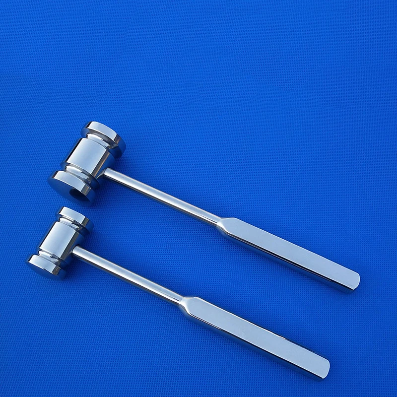 Pet Bone Hammer Orthopedic Equipment 1PCS Stainless Steel Wooden Handle Small Animals Feline Canine Clinic Hospital Supplies