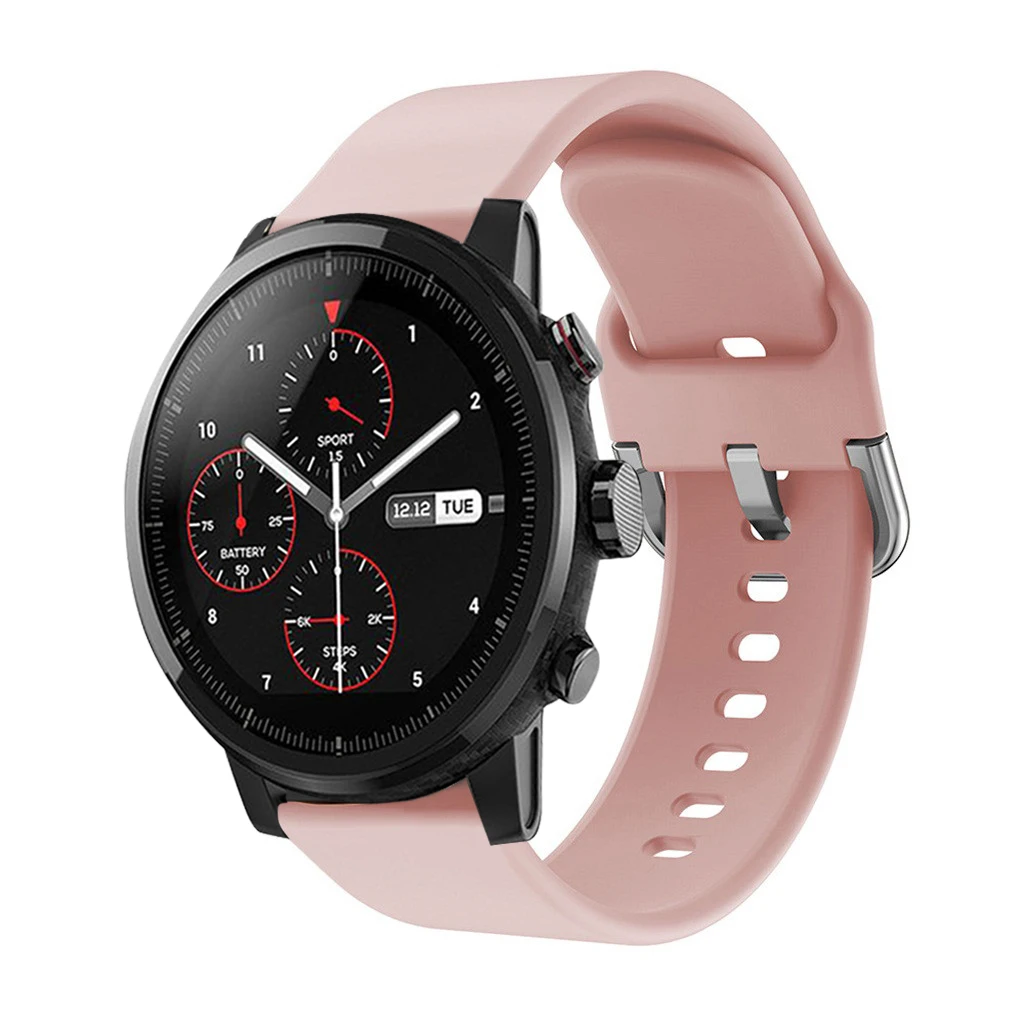 Силиконовый ремешок для Xiaomi Huami Amazfit GTR 47 мм регулируемый ремешок с пряжкой для часов для Amazfit Stratos 2 pace Смарт-часы