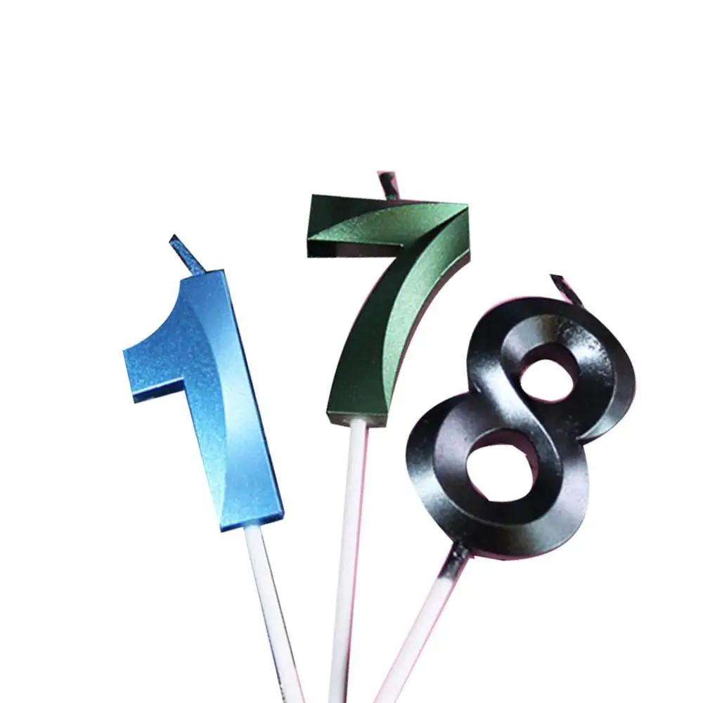 

Blue/Black/Green Number Birthday Cake Candle/Paraffin Material/Party Atmosphere Decoration/DIY House/Factory Outlet