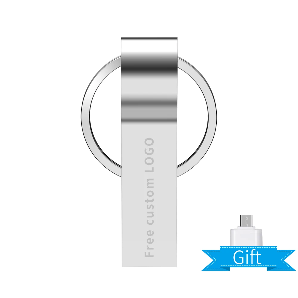 Usb флеш-накопитель 64 ГБ, высокоскоростная Серебристая Флешка 2,0, 4 ГБ, 8 ГБ, 16 ГБ, 32 ГБ, 64 ГБ, 128 ГБ, usb флеш-память, флешка, логотип на заказ - Цвет: Silver