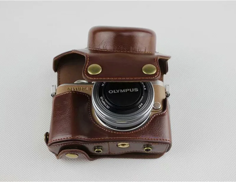 Чехол для камеры из искусственной кожи для Olympus E-PL9 EPL9 PL9, защитный чехол с плечевым ремнем и мини-Чехол