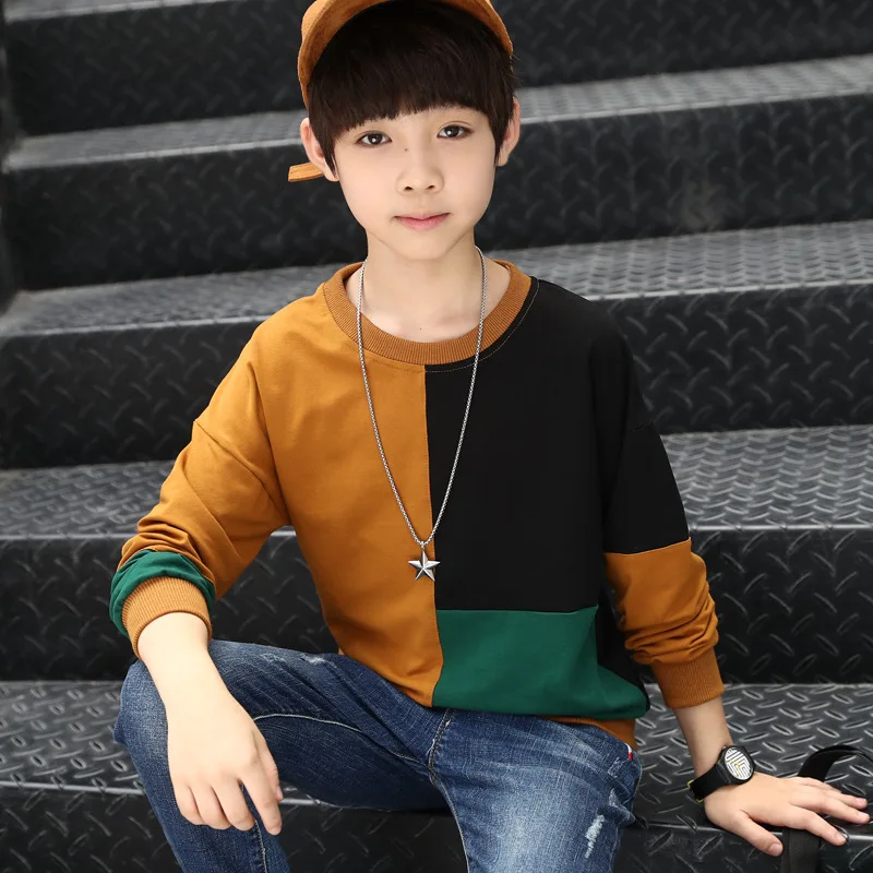 New-boys-long-sleeve-basic-t-shirt-Children-autumn-patchwork-Cotton-tops-tee-big-kids-Casual (5)