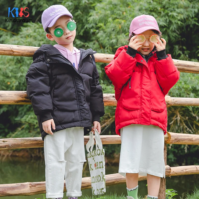 

2019 Autumn Winter Hooded Children Duck Down Jackets For Girls Candy Color Warm Kids Down Coats For Boys Outerwear 4-12T DC201