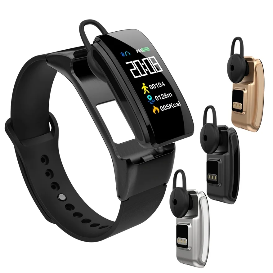 

PK Huawei Talk Band Color Screen Bluetooth Talk Band Heart Rate Blood Pressure Bracelet Headset for Android and IOS