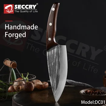 

SECCRY Handmade Forged 5Cr15Mov Steel Small Kitchen knife Cleaver Knife Butcher Knife Chef Knife Boning Knife Cooking Tools DC01