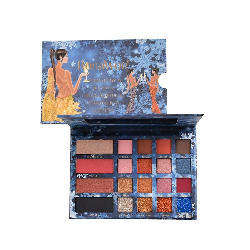 20 Colors Eyeshadow Pallete Fashion Diamond Glitter Eye Shadow Blush Set Professional Makeup High Pigment Safe Palette