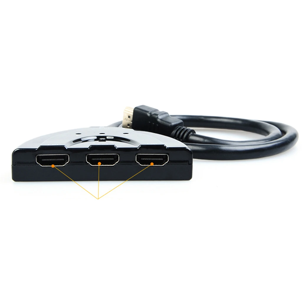 3 в 1 HDMI разделитель, сплиттер с высокоскоростным переключателем распределительный короткий вывод кабеля поддерживает Full HD 4K 1080 P, совместимый для ТВ